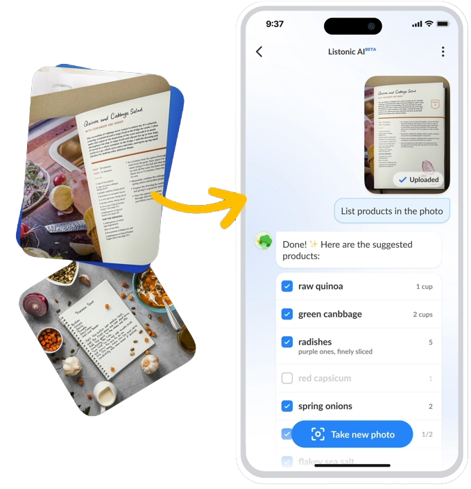 From Photo to Shopping List: AI Integration